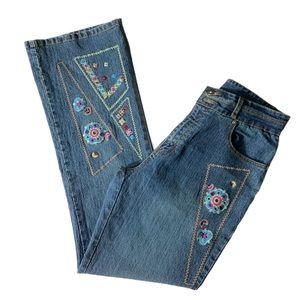 Cosmopolitan Jeans Embroidery Vintage Size 12